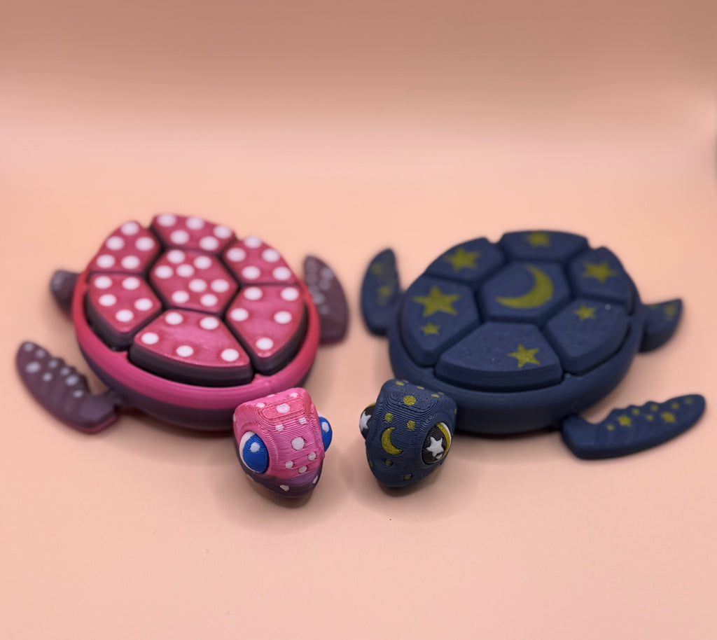Sea Turtle 7-Button Clicker – 3D-Printed Fidget