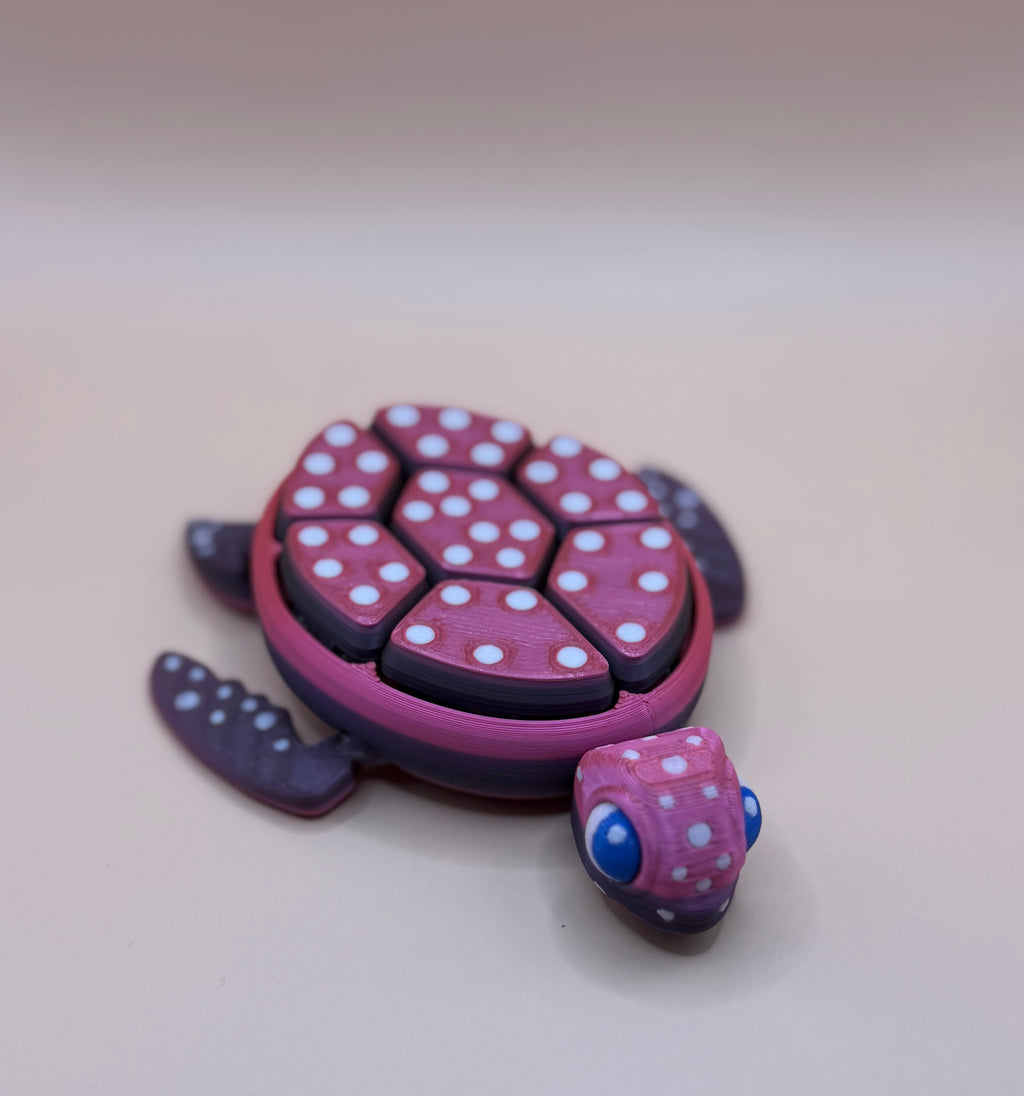 Sea Turtle 7-Button Clicker – 3D-Printed Fidget