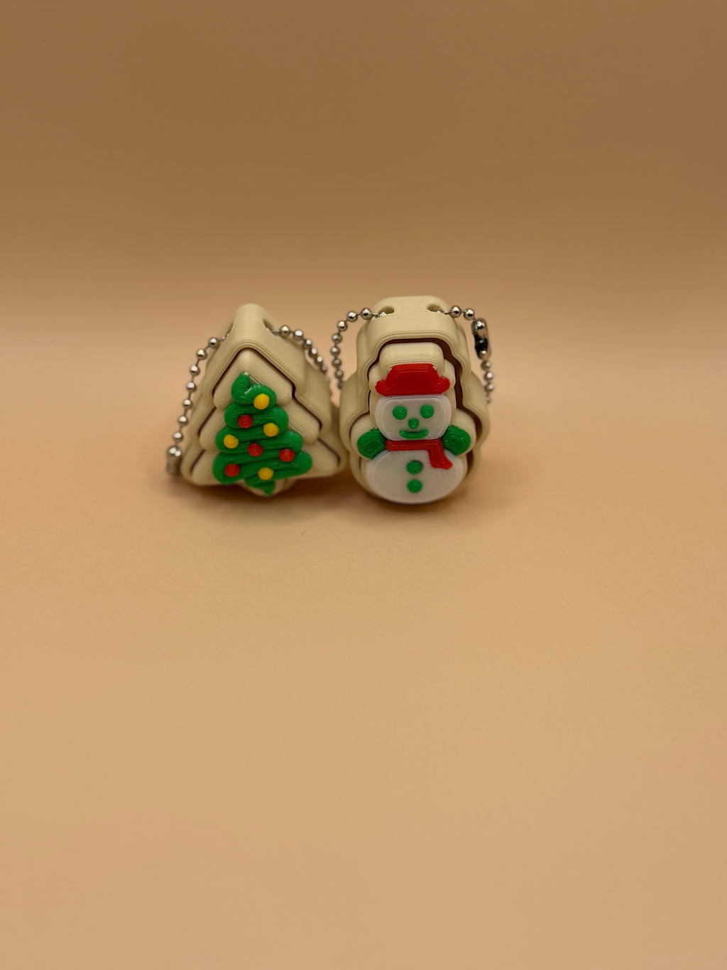 Christmas Tree & Snowman Cookie Clickers – 3D-Printed Fidgets
