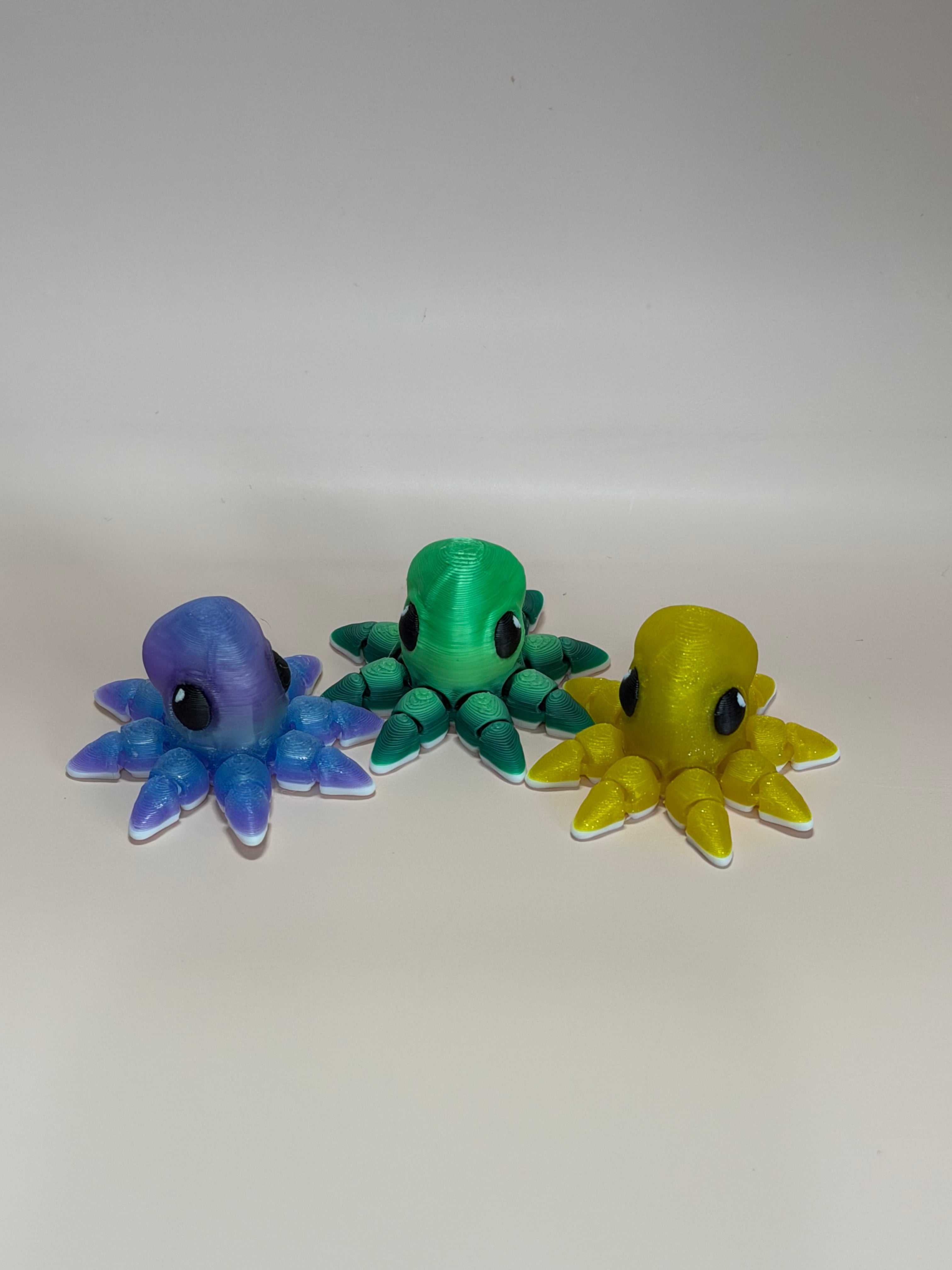 Mystery Color Mini Flexi Octopus – Articulated 3D-Printed Collectible