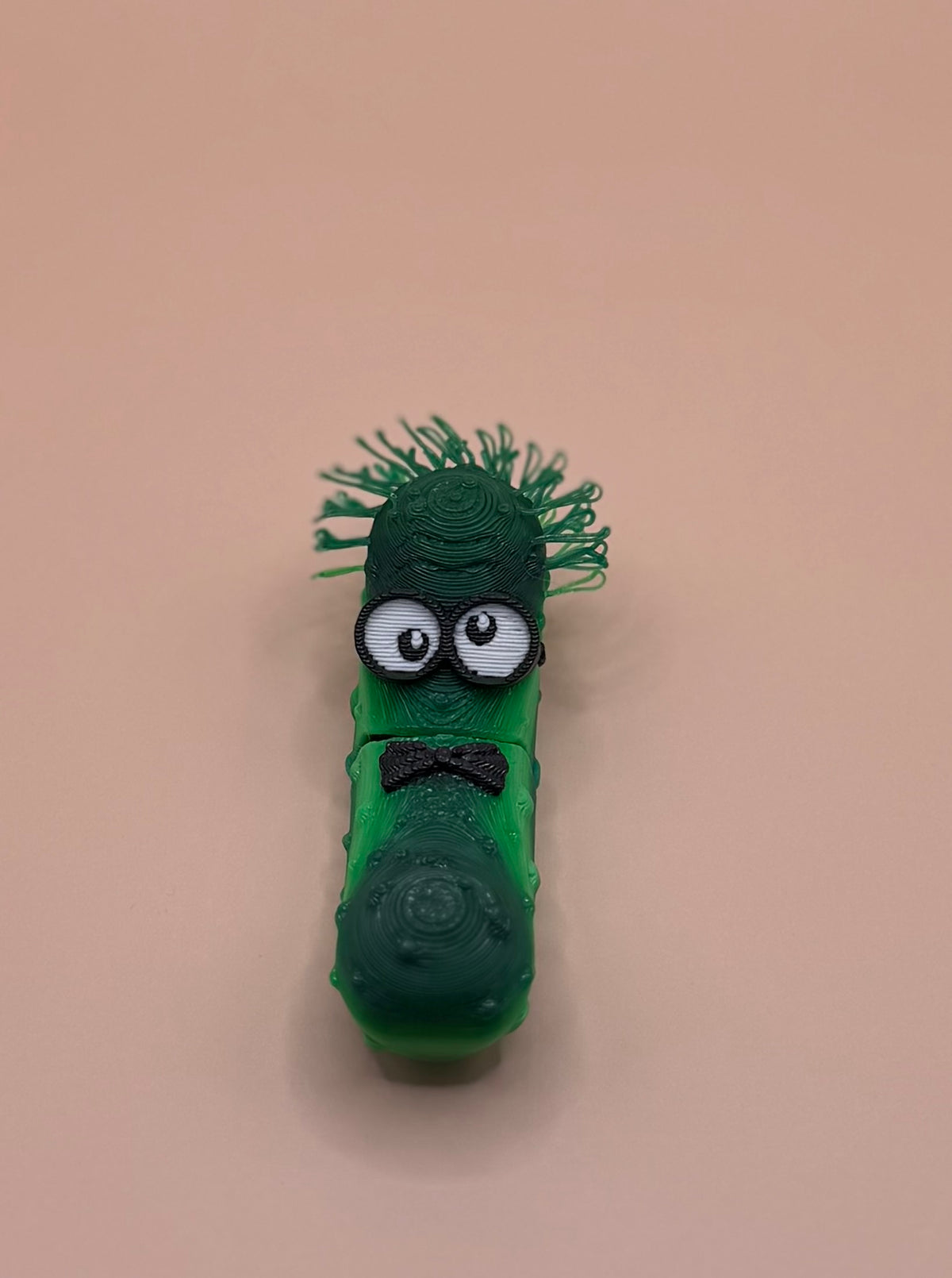 3D-printed articulated Tickles pickle – Scientist Pickle - Crazy Hair