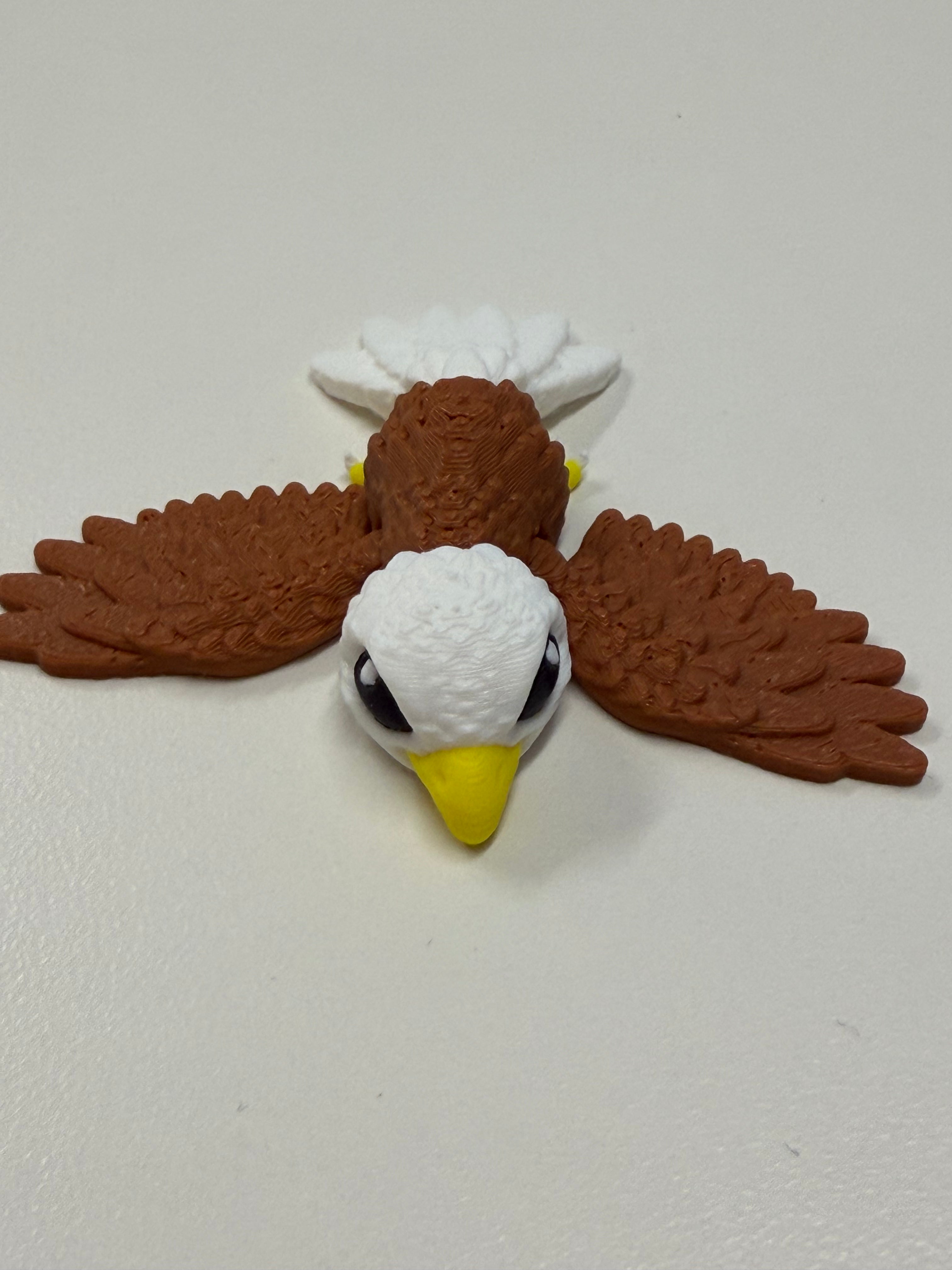 Medium Flexi Bald Eagle – Articulated 3D-Printed Collectible
