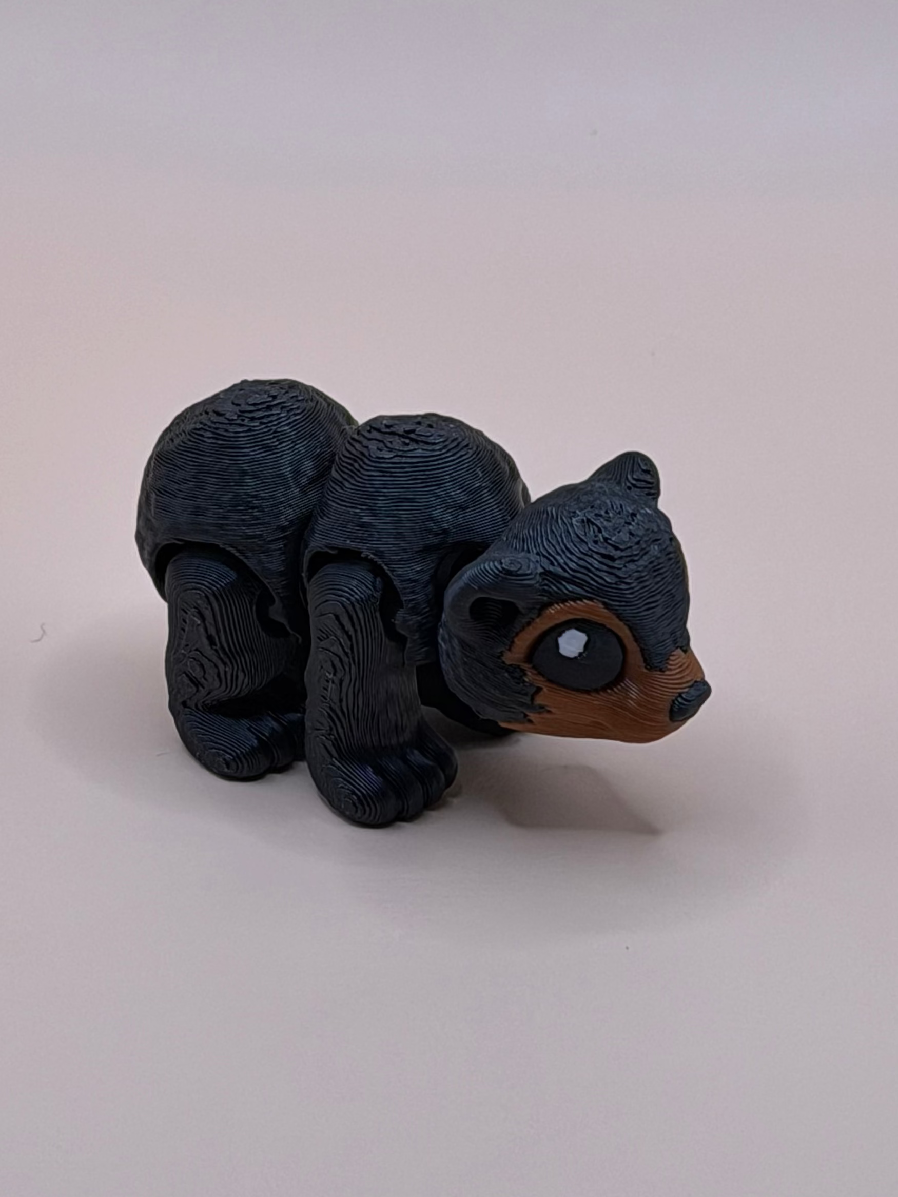 Mini Flexi Black Bear – Articulated 3D-Printed Collectible